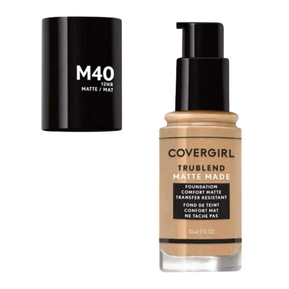 COVERGIRL TruBlend Matte Made Liquid Foundation Warm Nude M40 NEW